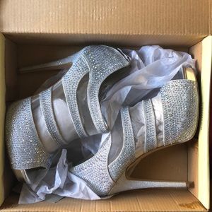 Silver studded Cathy Jean heels